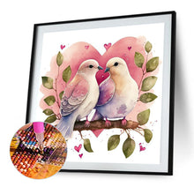 Load image into Gallery viewer, Two Doves In A Heart 30*30CM(Canvas) Full Round Drill Diamond Painting
