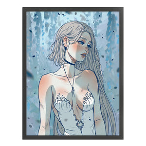 Huancan - Girl - 55*70CM 11CT 3 Stamped Cross Stitch