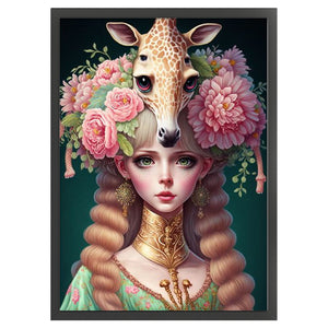 Huancan - Girl - 45*65CM 11CT 3 Stamped Cross Stitch