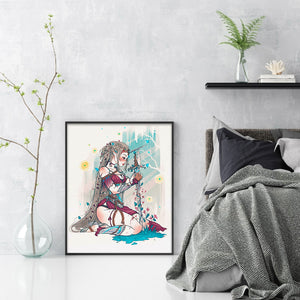 Huancan - Girl - 45*55CM 11CT 3 Stamped Cross Stitch