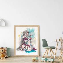 Load image into Gallery viewer, Huancan - Girl - 45*55CM 11CT 3 Stamped Cross Stitch
