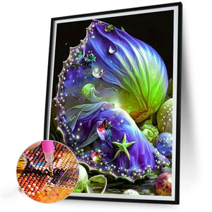 Seashell And Flower Stamens 30*40CM(Canvas) Full Round Drill Diamond Painting