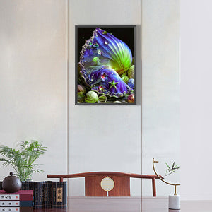 Seashell And Flower Stamens 30*40CM(Canvas) Full Round Drill Diamond Painting