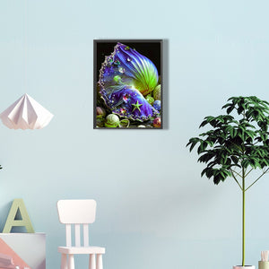 Seashell And Flower Stamens 30*40CM(Canvas) Full Round Drill Diamond Painting