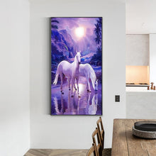 Load image into Gallery viewer, White Horse At Sunset 40*70CM(Canvas) Full Round Drill Diamond Painting
