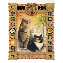 Load image into Gallery viewer, Two Retro Cats 30*40CM(Canvas) Full Round Drill Diamond Painting
