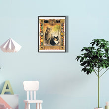 Load image into Gallery viewer, Two Retro Cats 30*40CM(Canvas) Full Round Drill Diamond Painting
