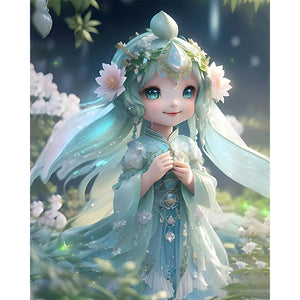 Huancan - Cute Dreamy Elf - 40*50CM 11CT 3 Stamped Cross Stitch