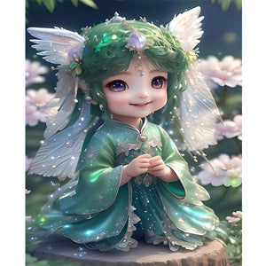 Huancan - Cute Dreamy Elf - 40*50CM 11CT 3 Stamped Cross Stitch