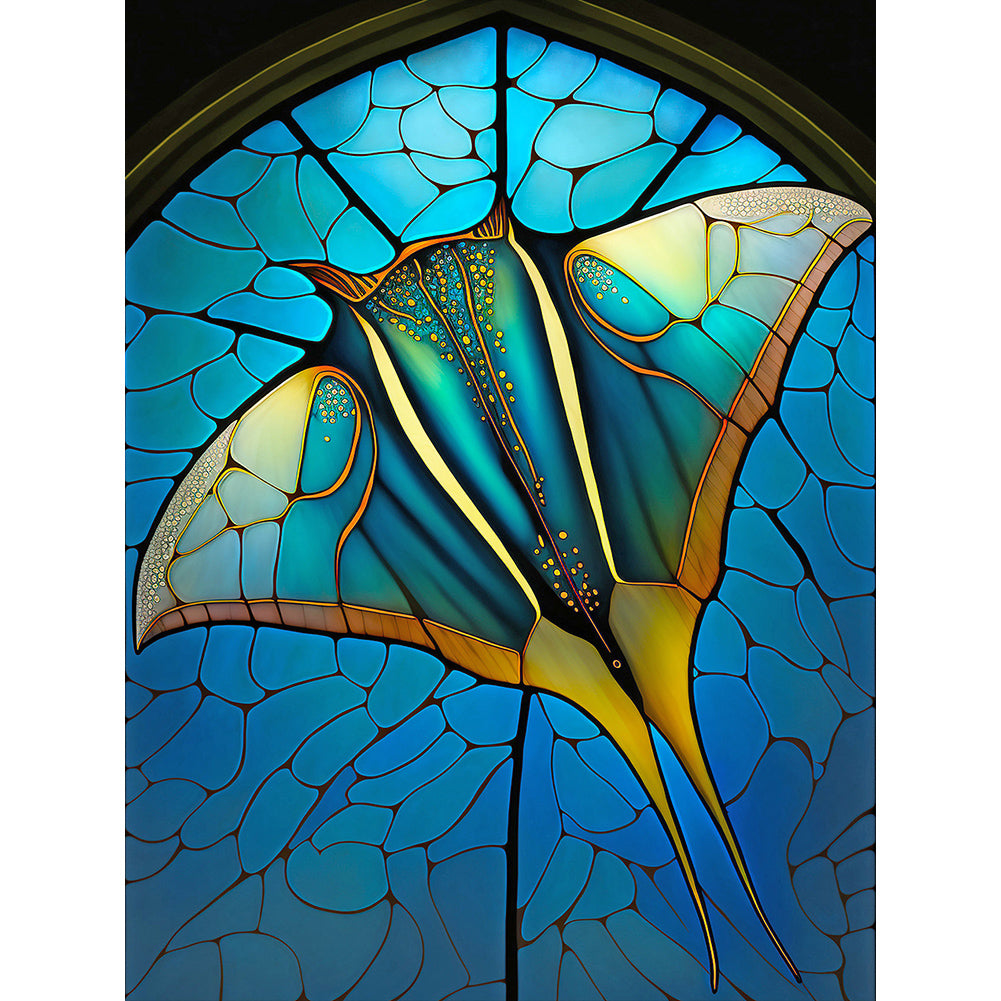 Glass Painting Of Marine Life 30*40CM(Canvas) Full Round Drill Diamond Painting
