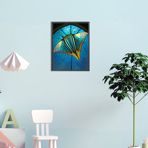 Glass Painting Of Marine Life 30*40CM(Canvas) Full Round Drill Diamond Painting