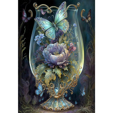 Load image into Gallery viewer, Flowers In A Cup 50*70CM(Canvas) Full Round Drill Diamond Painting
