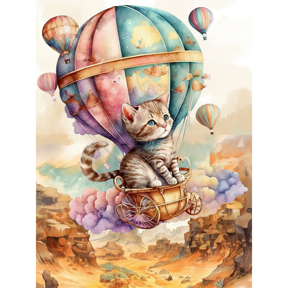 Kitten 30*40CM(Canvas) Full Round Drill Diamond Painting