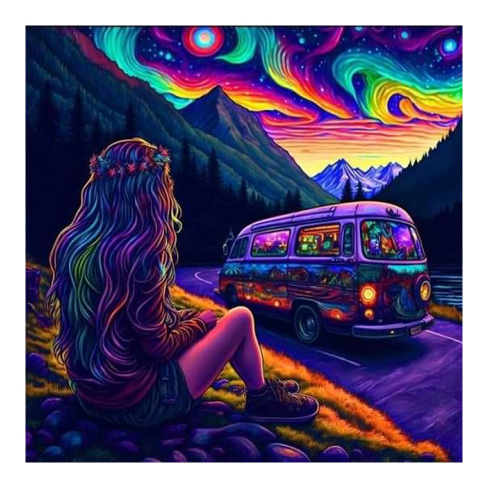 Colorful Cloud Road - Voyage 40*40CM(Canvas) Full Round Drill Diamond Painting