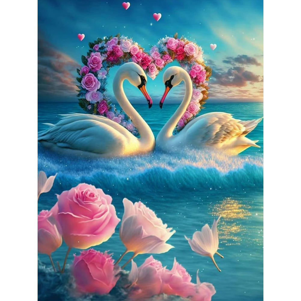 Fantasy Swan Lake 40*50CM(Canvas) Full Round Drill Diamond Painting