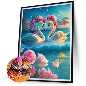 Fantasy Swan Lake 40*50CM(Canvas) Full Round Drill Diamond Painting
