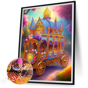 Classic Car 30*40CM(Canvas) Partial Special Shaped Drill Diamond Painting