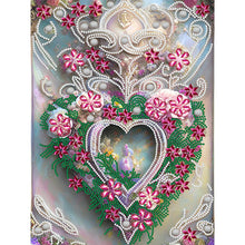 Load image into Gallery viewer, Love Heart 30*40CM(Canvas) Partial Special Shaped Drill Diamond Painting
