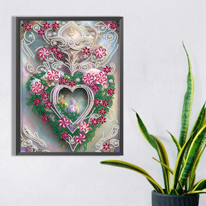 Love Heart 30*40CM(Canvas) Partial Special Shaped Drill Diamond Painting