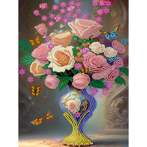 Flower Bouquet 30*40CM(Canvas) Partial Special Shaped Drill Diamond Painting