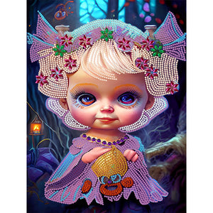 Little Girl 30*40CM(Canvas) Partial Special Shaped Drill Diamond Painting