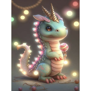 Cute Dinosaur 30*40CM(Canvas) Full Round Drill Diamond Painting