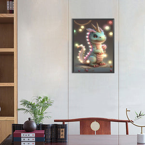 Cute Dinosaur 30*40CM(Canvas) Full Round Drill Diamond Painting
