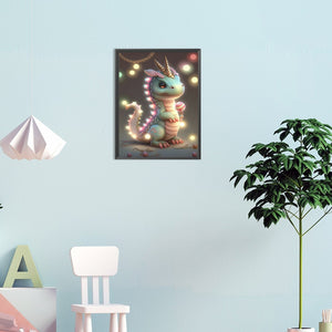 Cute Dinosaur 30*40CM(Canvas) Full Round Drill Diamond Painting