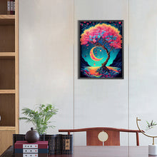Load image into Gallery viewer, Tall Tree In The Starry Sky 30*40CM(Canvas) Full Round Drill Diamond Painting
