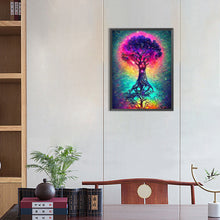 Load image into Gallery viewer, Tall Tree In The Starry Sky 30*40CM(Canvas) Full Round Drill Diamond Painting
