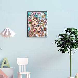 Girl 30*40CM Full Round Drill Diamond Painting