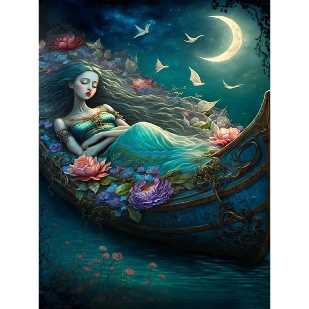 Girl 30*40CM Full Round Drill Diamond Painting