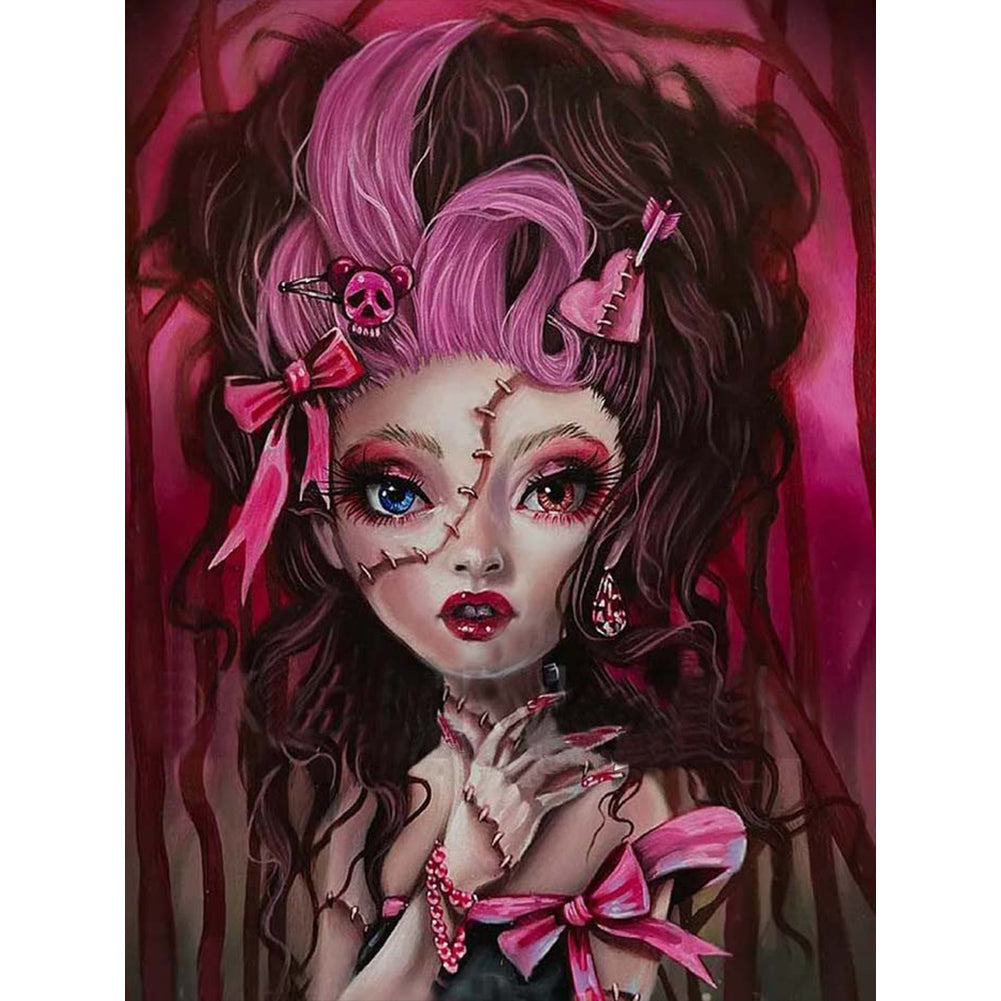 Girl 30*40CM Full Round Drill Diamond Painting