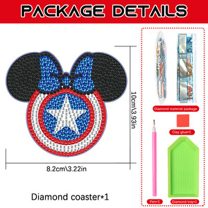 DIY Diamond Painting Coasters Mickey Kit Cartoon for Adults Kids (MZ019)