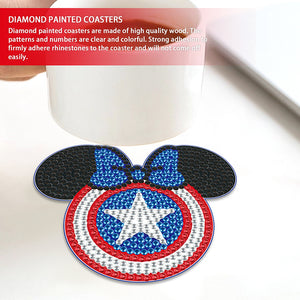 DIY Diamond Painting Coasters Mickey Kit Cartoon for Adults Kids (MZ019)