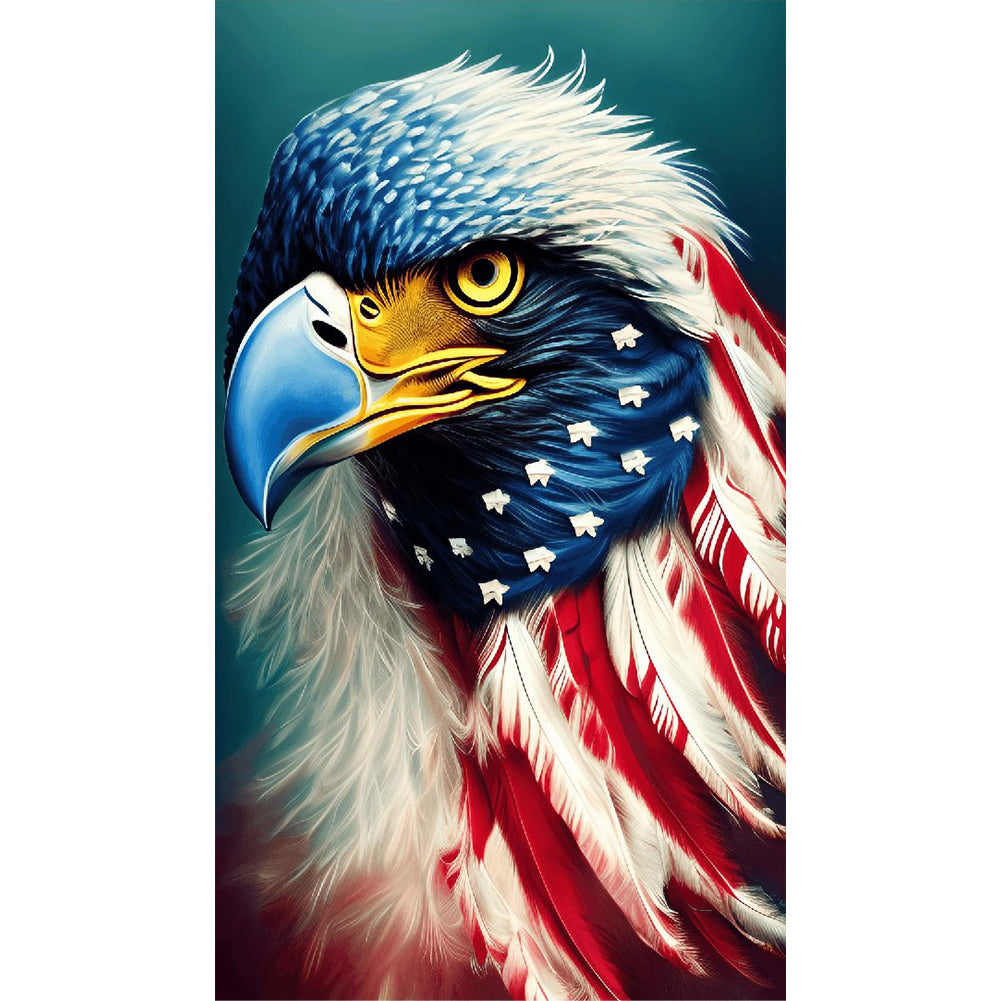 American Eagle On Independence Day 40*70CM(Canvas) Full Round Drill Diamond Painting