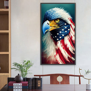 American Eagle On Independence Day 40*70CM(Canvas) Full Round Drill Diamond Painting