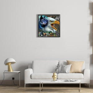Ferocious Eagle 40*40CM(Canvas) Full Round Drill Diamond Painting
