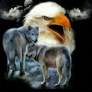 Ferocious Eagle 40*40CM(Canvas) Full Round Drill Diamond Painting