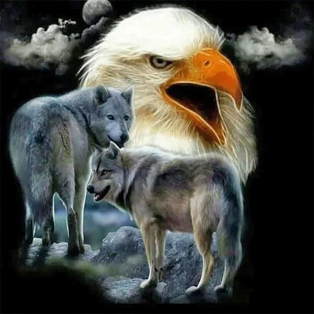 Ferocious Eagle 40*40CM(Canvas) Full Round Drill Diamond Painting