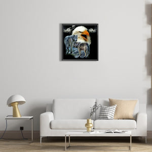 Ferocious Eagle 40*40CM(Canvas) Full Round Drill Diamond Painting