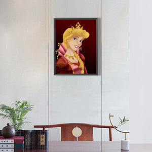 Princess Aurora On The Throne 30*40CM(Canvas) Full Round Drill Diamond Painting