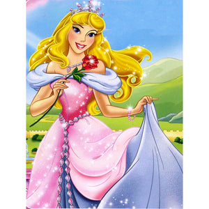 Princess Aurora And Roses 30*40CM(Canvas) Full Round Drill Diamond Painting