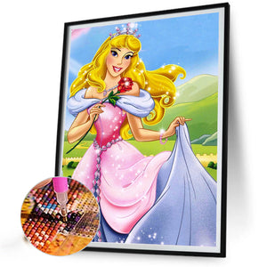 Princess Aurora And Roses 30*40CM(Canvas) Full Round Drill Diamond Painting