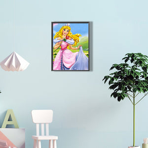 Princess Aurora And Roses 30*40CM(Canvas) Full Round Drill Diamond Painting