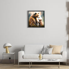 Load image into Gallery viewer, Mother&#39;S Day Bear And Child 30*30CM(Canvas) Full Round Drill Diamond Painting
