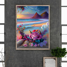 Load image into Gallery viewer, Beautiful Beach Roses 30*40CM(Canvas) Full Round Drill Diamond Painting
