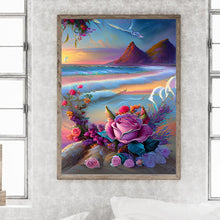 Load image into Gallery viewer, Beautiful Beach Roses 30*40CM(Canvas) Full Round Drill Diamond Painting
