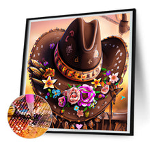 Load image into Gallery viewer, Cowboy Hat 30*30CM(Canvas) Full Round Drill Diamond Painting
