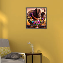 Load image into Gallery viewer, Cowboy Hat 30*30CM(Canvas) Full Round Drill Diamond Painting

